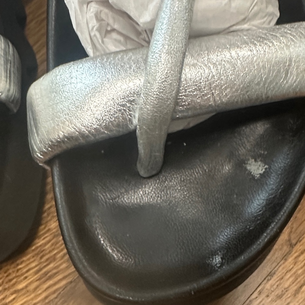 Silver Platform Sandals - image 6